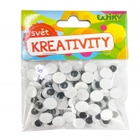 Bevægelige øjne 12 mm, 80 stk.