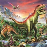 Diamantmaleri Forhistorisk hersker 30 × 40 cm