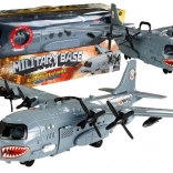 Militærfly med lys- og lydeffekter