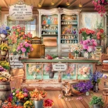 Puslespil Romantisk Blomsterbutik 1000 Brikker