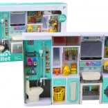 Badeværelsessæt til børn 4-i-1 – bruser, toilet, vaskemaskine og tilbehør