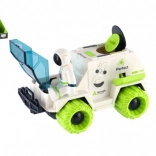 Sæt rum-bil med friktionstræk med astronaut og satellit