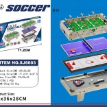 bordspilbord 4-i-1 grå – billard, airhockey, bordtennis og bordfodbold