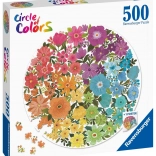 Ravensburger puslespil cirkel af farver – blomster 500 brikker