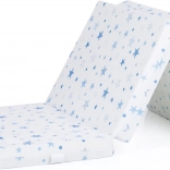 CHIPOLINO Sammenklappelig madras 60 x 120 cm Hvid, blå stjerner