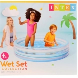 Oppustelig børnepool 147 × 33 cm, blå, 3 kamre