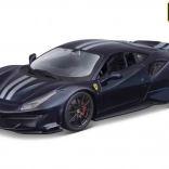 Ferrari TOP 488 Pista blå med sølvstribe 1:24 model Bburago