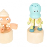 Træ klemmefigur med havdyr SMALL FOOT – 1 stk., mix