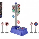 Børne trafiklys med skilte og effekter
