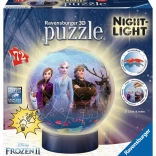 Ravensburger 3D lysende puzzleball Frost 2, 72 brikker