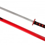 Træsværd rød til cosplay 73 cm
