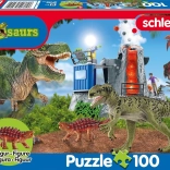 Puzzle SCHMIDT Schleich dinosaurer fra forhistorien 100 brikker med figur