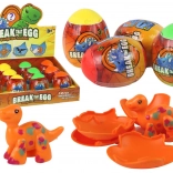 Magiske knækkende dinosauræg i skal 4 farver 6 cm