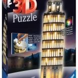 Ravensburger Lysende 3D puslespil Natteudgave Det Skæve Tårn i Pisa