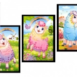 Glitr-minibillede lama 10 × 16 cm