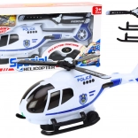 Politiredningshelikopter med lys og lyde