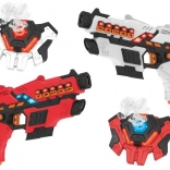 Sæt med laserpistoler + skjolde med røgfunktion