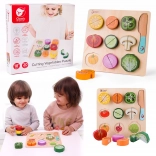 Træsæt til at skære grøntsager Classic World