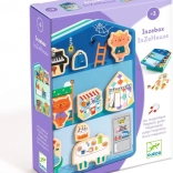 træ magnetisk dukkehus djeco med kattefigurer