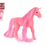 Lyserød enhjørning til at rede med kam, 14 cm