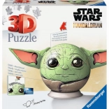 Ravensburger 3D puslespil STAR WARS Mandalorian Grogu – kugle, 72 brikker