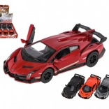 Model bil Lamborghini Veneno metal/plast 13 cm med trækfunktionen