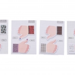 Selvklæbende notesblok formet som en hånd 7,3 × 10 cm, 4 varianter