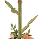 3D træpuslespil lyserød rose ROBO TIME