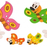 DoDo trædekoration med sommerfugle og blomster, sæt med 6 stk