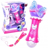 Børne-karaokemikrofon med optagelse og MP3 – Rosa