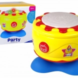 Stor interaktiv musikalsk tromme med lys 19 cm