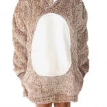 Cozy Noxxiez hyggeligt pindsvine-hoodie-tæppe med hætte til voksne og teenagere