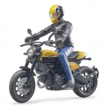 Bruder bworld motorcykel Scrambler DUCATI Cafe Racer med rytter 1:16