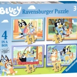 Puslespil 4i1 Bluey fra Ravensburger