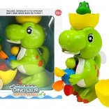 Badende dinosaur Vandmølle med springvand