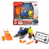 Redningssnescooter YAMAHA Phazer X‑TX 1:24 med anhænger, redder og lavinehund