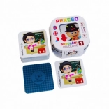 Pexeso Erhverv 1 – vandafvisende, tjekkisk-slovakisk-engelsk, 64 kort i metaldåse