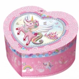 Pecoware positiv æske hjerte med enhjørning motiver