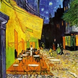 Puslespil museum: Caféterrasse om natten 1000 brikker