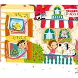 Sorteringspuslespil 18 brikker – husdyr