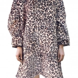varm hættetrøje-tæppe COZY NOXXIEZ med leopardprint