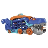 Hot Wheels T-Rex Mega Transporter – dinosaurbærer og racerbane