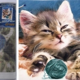 Diamantmaling – killing med garnnøgle 30 × 40 cm