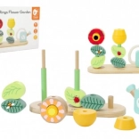 Blomstret have træpuslespil for børn