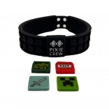 Justerbart armbånd PIXIE CREW & MINECRAFT sort