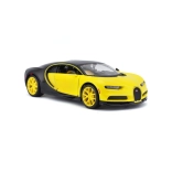 Samlermodel BUGATTI Chiron gul‑sort 1:24