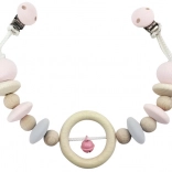 Hess hængelegetøj til klapvogn med lyserød klokke