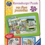 Mit første puslespil Transportmidler 3x6 brikker