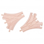 Bigjigs Rail trevejs sporskifte i træ – 2 stk