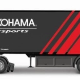 Lastbil med trailer Bburago 1:43 MB Actros Gigaspace Firestone